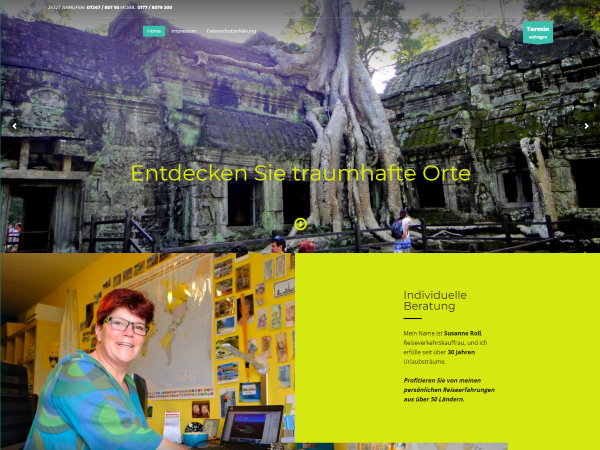 Bild der Homepage
