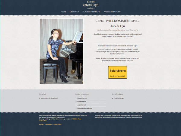 Bild der Homepage