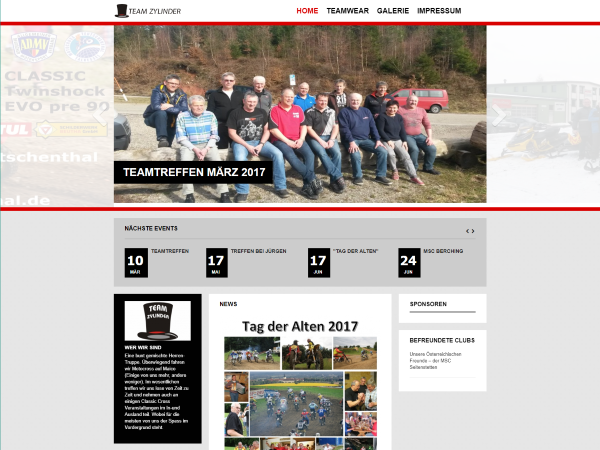 Bild der Homepage